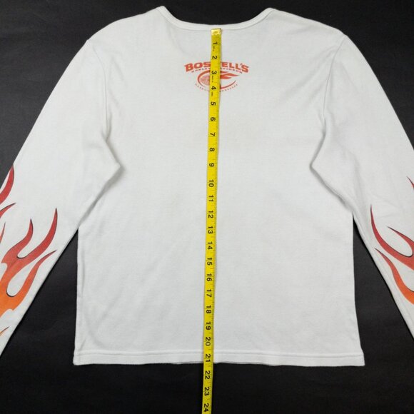 Harley-Davidson Flames T-Shirt Women's Tag XL Vintage Y2K Flames USA Long Sleeve - Picture 9 of 12